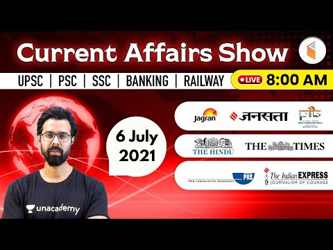 8:00 AM — 6 July 2021 Current Affairs | Daily Current Affairs 2021 by Bhunesh Sir | wifistudy