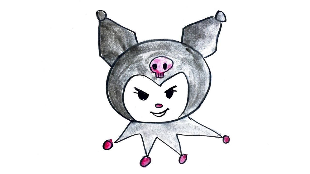 How to draw kuromi Sanrio art blueberry cat drawings drawing YouTube