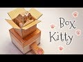 Cat in a box automata papercraft step by step tutorial