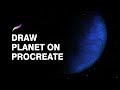 Draw Planet in Procreate। Digital Art in 4k