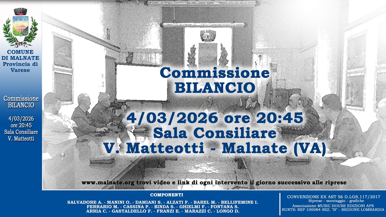 Malnate Commisione Bilancio 04/03/2026