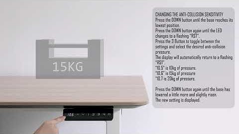 MAIDESITE OFFICE【CHANGING THE ANTI-COLLISION SENSITIVITY VIDEO for all Standing Desk Frame Products】