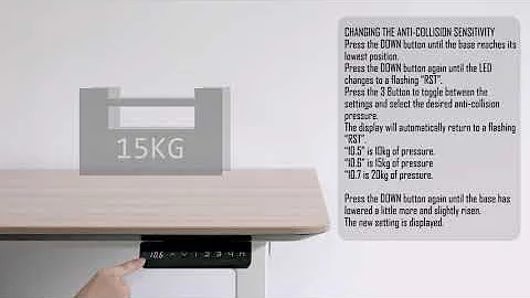 MAIDESITE OFFICE【CHANGING THE ANTI-COLLISION SENSITIVITY VIDEO for all Standing Desk Frame Products】