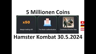 5 Millionen Coins Hamster Kombat Daily Combo heute 30.05.2024