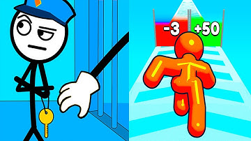 Tall Man Run 3D vs Thief Puzzle👉🟥🟢🟦👈Satisfying Walkthrough Max All Levels Android iOS ASMR Gameplay