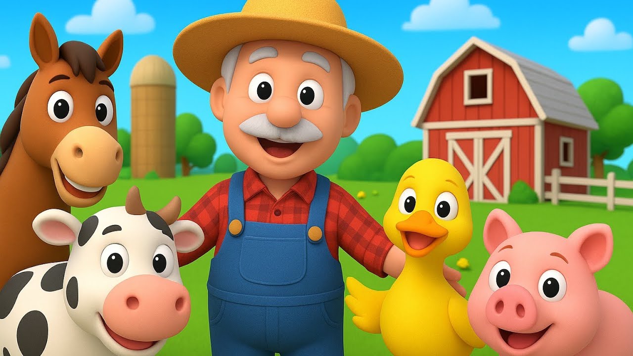 Old MacDonald Had a Farm EIEIO | 3D Farm Animals Cartoon | Best Kids Song Nursery Rhymes ...