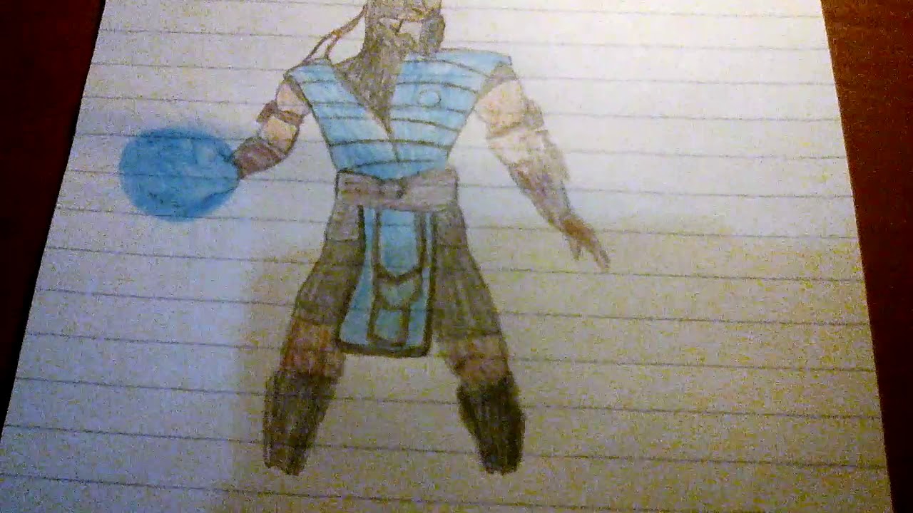 Dibujo Sub Zero Mortal Kombat X Youtube