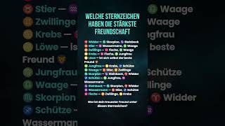 🔮 Wer hat die stärkste Freundschaft? #tierkreis #astrologie #horoskop