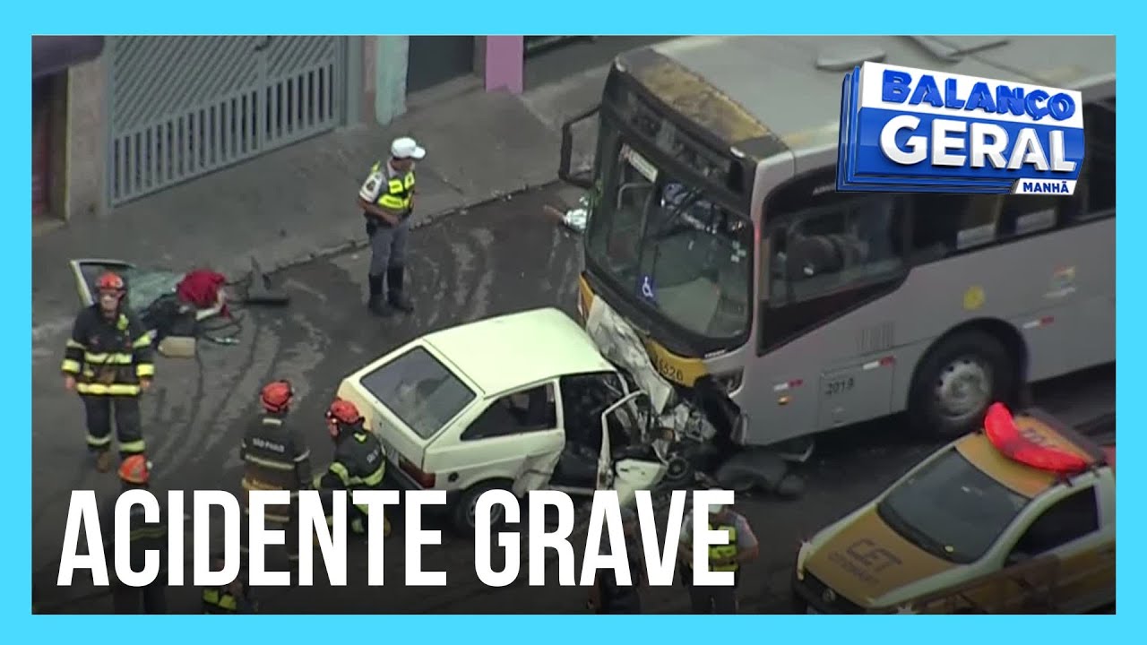 Acidente entre carro e ônibus deixa ao menos três mortos na zona leste de SP