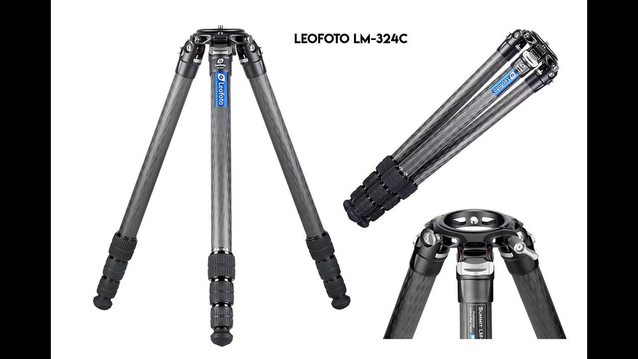 Trípode de carbono Leofoto LM- 324C profesional con nivelador