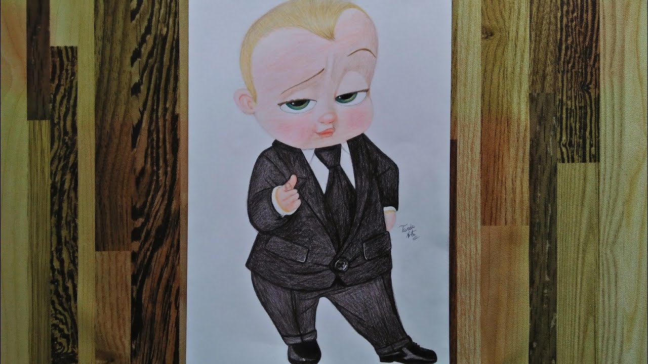 Drawing : Baby Boss || Full Tutorial || Drawing With Colour Pencils || Tania Arts