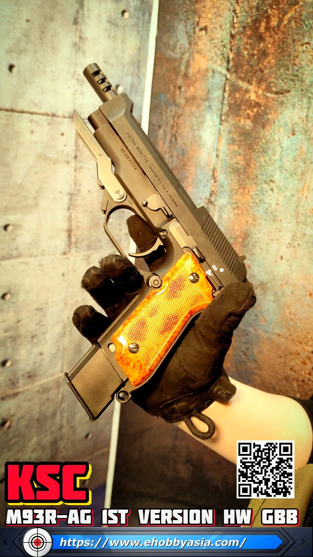 KSC M93R-AG 1st Version Heavyweight GBB Airsoft Pistol - YouTube