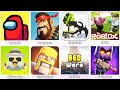 Among Us,Boom Beach,Block Story,Roblox,Chicken Gun,Clash of Clans,Bed Wars,Battlelands