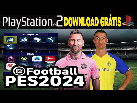 PES 2024 PS2 ISO ATUALIZADO EFOOTBALL DOWNLOAD GRÁTIS 