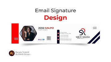Email Signature Design illustrator CC 2022 || Rakib Dewan
