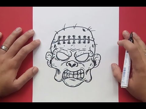 Como dibujar un zombie paso a paso 5 | How to draw a zombie 5 - YouTube
