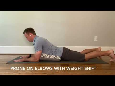 Prone On Elbows with Weight Shift