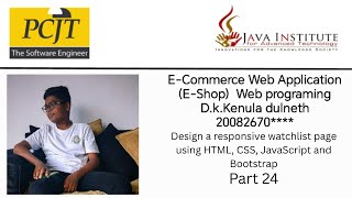 E-Shop Project | Part 24 | Web Programing 1 | Java Institute