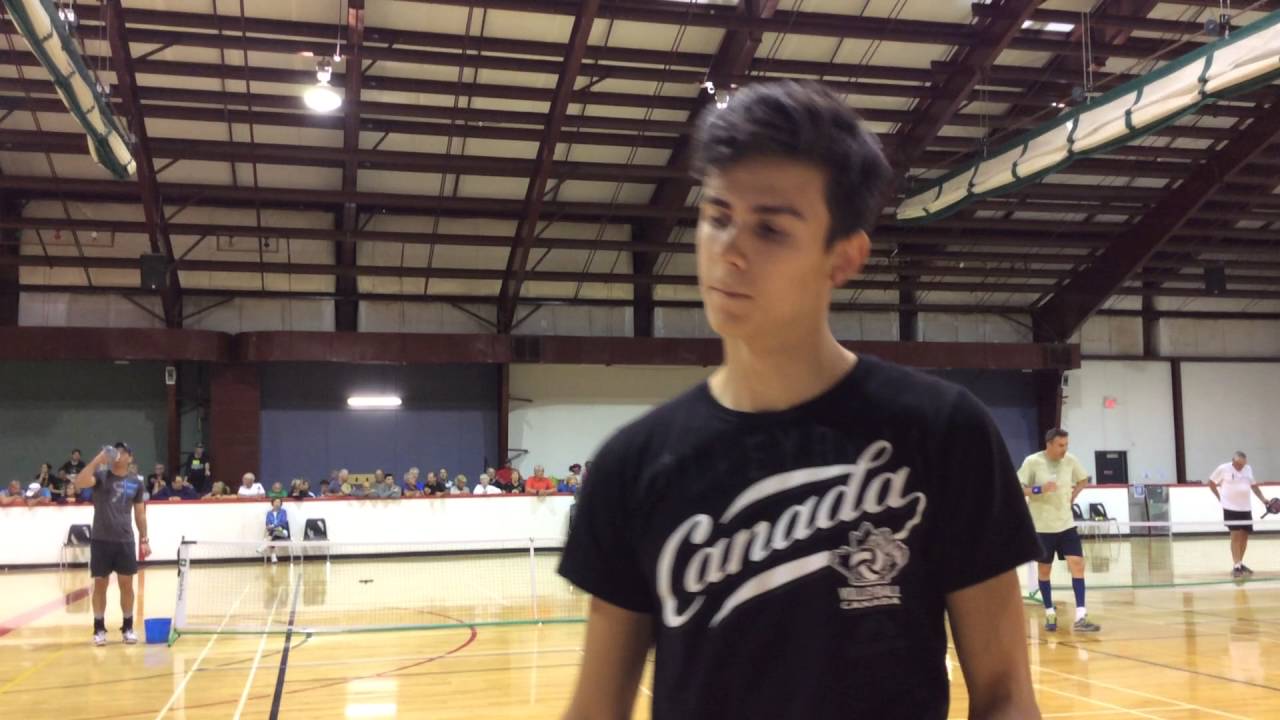 Pickleball Mens Doubles Final London ON 2016. See a crazy rally at 5th