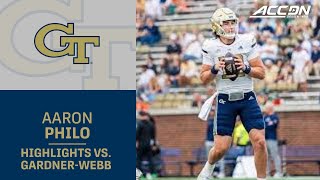 Georgia Tech QB Aaron Philo Highlights vs. Gardner-Webb