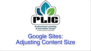 Google Sites: Adjust Content Size