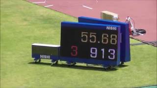 女子400m_予選5組_三重インターハイ陸上20180802