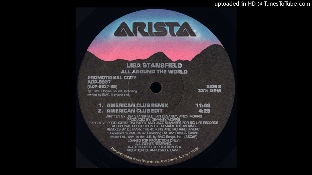 リサ・スタンスフィールド　All Around The World　リミックス Lisa Stansfield - All Around the World ( Hlynur Sölvi Re-Mix