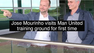 Jose Mourinho visits Man United training ground for first time