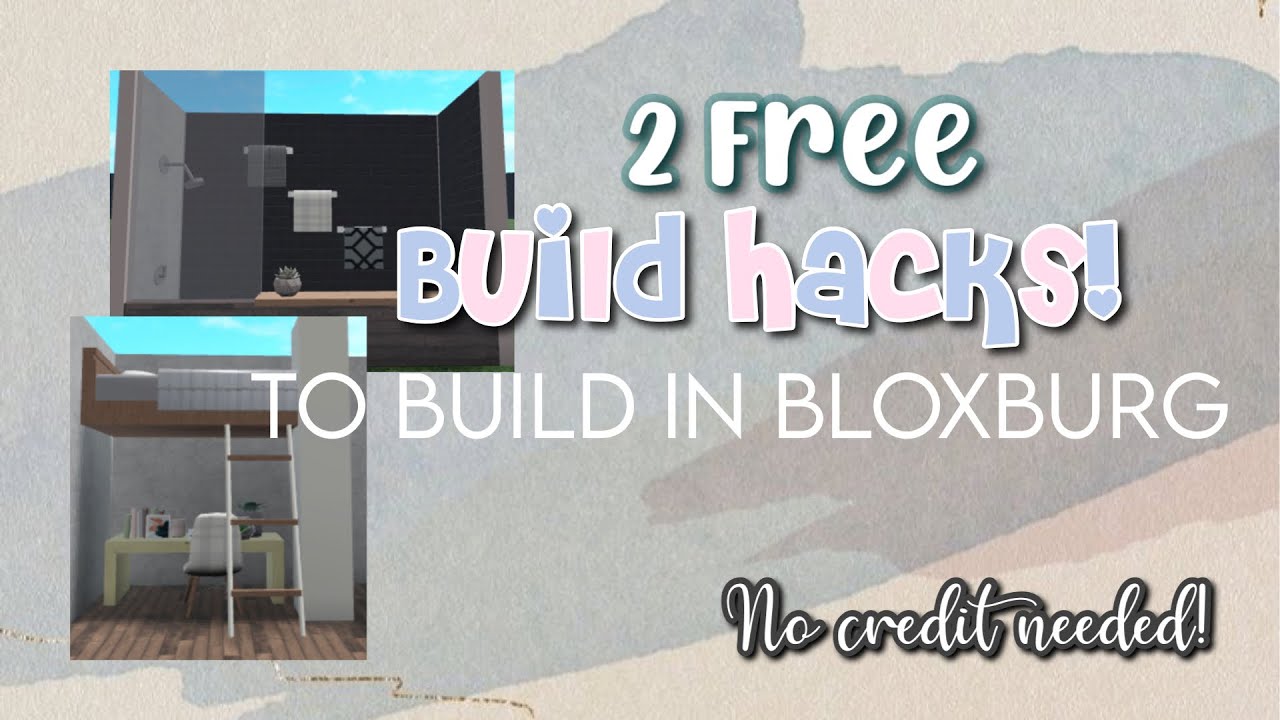 BLOXBURG 2 FREE build hacks! aesthetic shower + loftbed YouTube