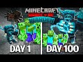 Baby Shark - I Survived 100 Days as a WARDEN in HARDCORE Minecraft - Animation!