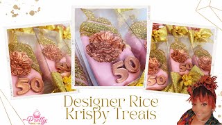 Designer Rice Krispy Treats #cakesicles  #ricekrispietreats