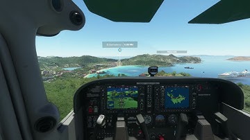 Cessna 172 tail dragger landing at st barts in msfs2020(birthday special)