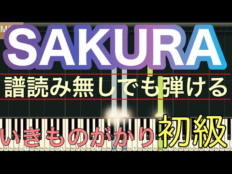 【SAKURA】いきものがかり/簡単アレンジ/初心者のためのピアノ