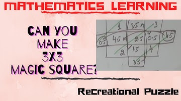 3x3 Magic Square Easy way  | Recreational Mathematics