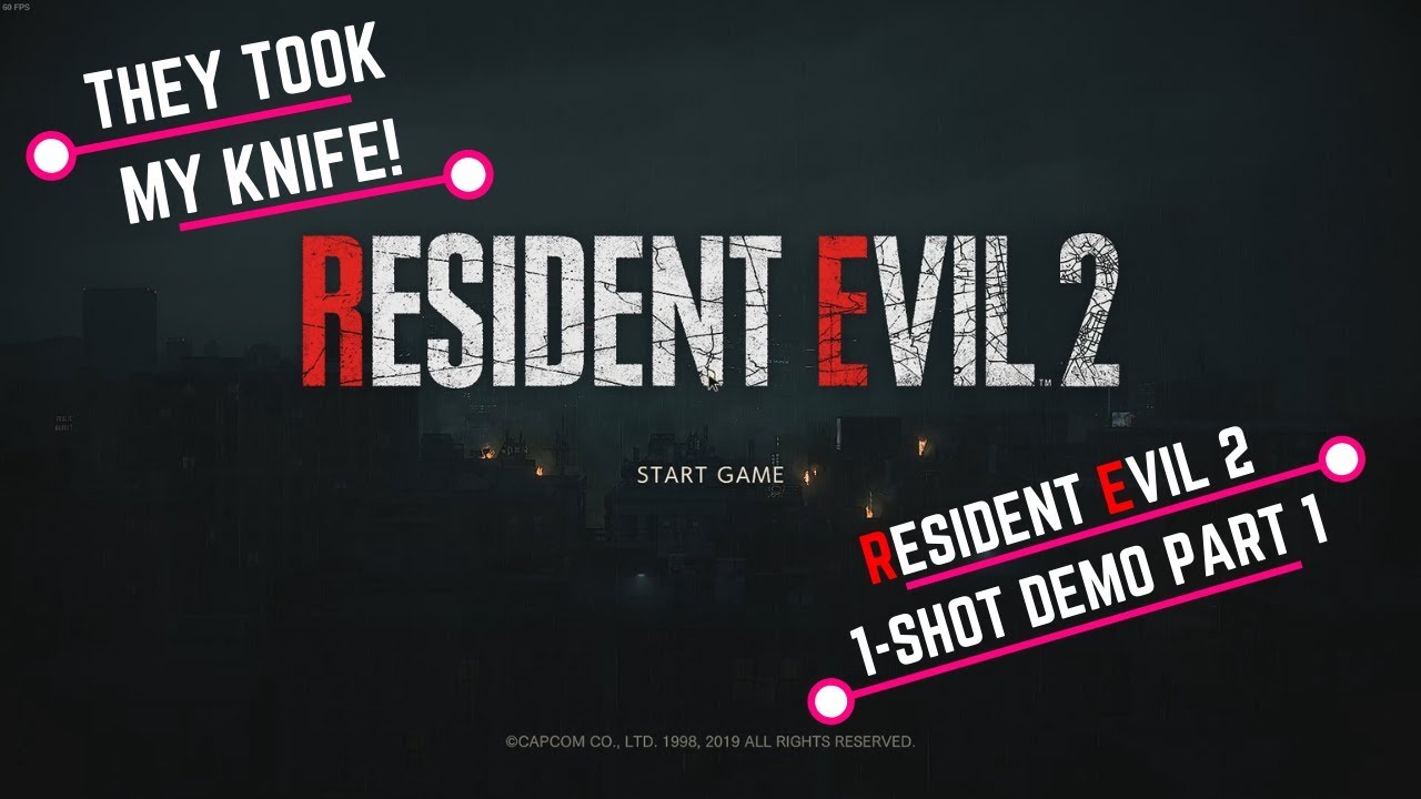 THEY TOOK MY KNIFE Resident Evil 2 "1Shot Demo" Part 2 YouTube