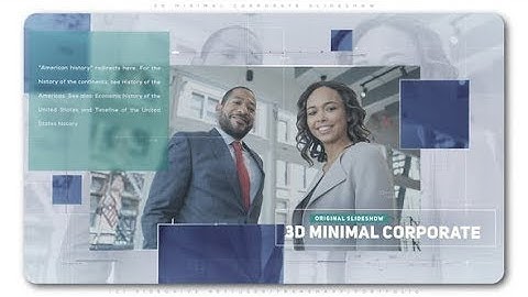3D Minimal Corporate Slideshow ( After Effects Template ) ★ AE Templates