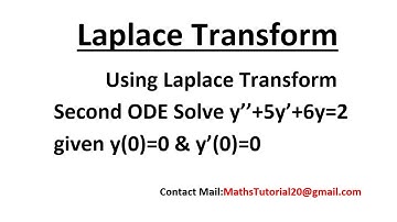 Using Laplace Transform to solve 2nd Order Linear Differential Equation Examples