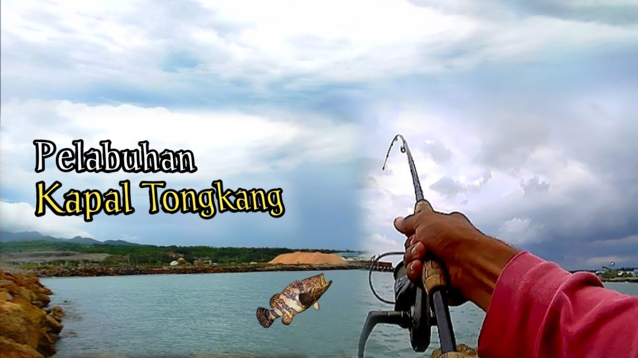 Mancing Di Pinggir Laut Umpan Udang Di Pelabuhan Sluke Rembang - Grouper Fishing