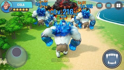 Age Of Apes Ads Review All Levels Part 31:Frost Giant Ape vs. Volcanic Ape