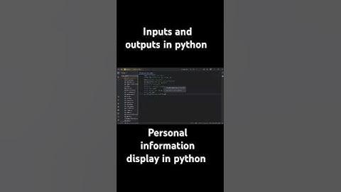 Inputs and outputs in#python #coding #howtolearncodingforbeginners #program