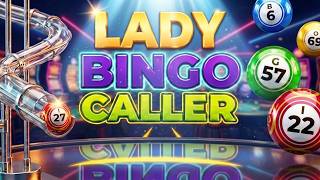 75 Ball Lady Bingo Caller Double Bingo