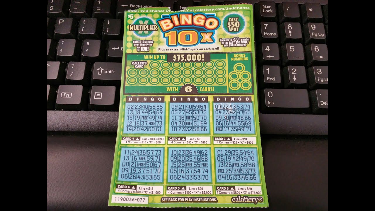 5 Bingo 10x & 5 Super 7's Scratchers California Lottery Jan 2015