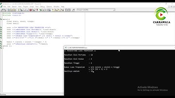 C++ ( Borland ) Menghitung Luas Trapesium