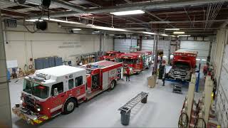 Time Lapse of Lincoln Fire & Rescue  Logistic Crew Working On Fire Trucks and Engines #gopro