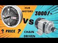 Hub Drive VS Chain Drive BLDC Motor For Scooter And Electric vehicles