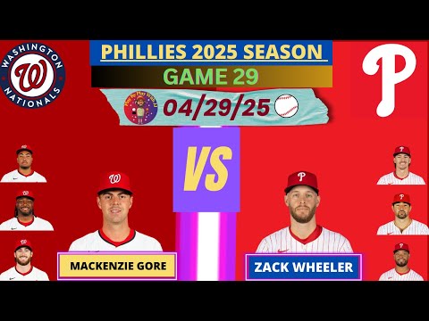 Philadelphia Phillies vs. Washington Nationals LIVE PLAY-BY-PLAY (04-30-25)