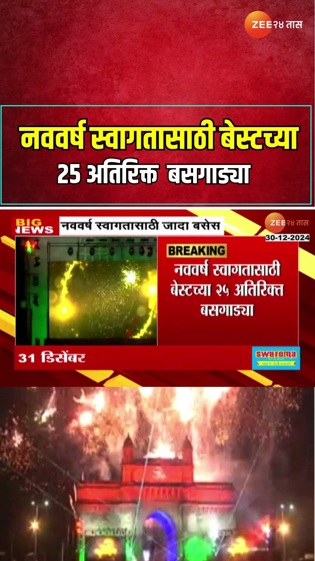 New Year 2025 | नववर्ष स्वागतासाठी बेस्टच्या 25 अतिरिक्त  बसगाड्या