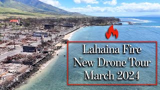LAHAINA FIRE Recovery Update  March 2024 DRONE Tour  Have we made ANY Progress ???