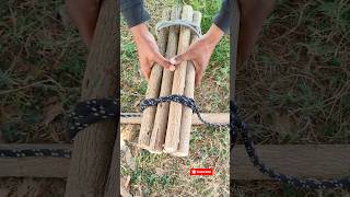 Easy Bundle Knot for Sticks, Wood & Camping Gear #skills #outdoors #survival #tricks