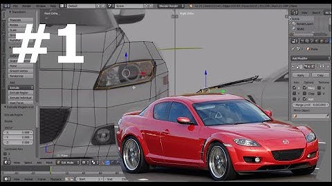 #1 Speed Modelling Mazda RX8 in Blender - Hood & Front Bumper
